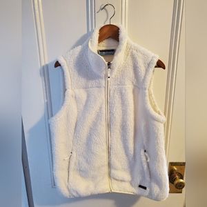 White fleece vest